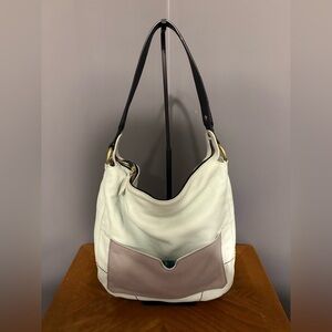 orYANY Cream and Tan Hobo Bag